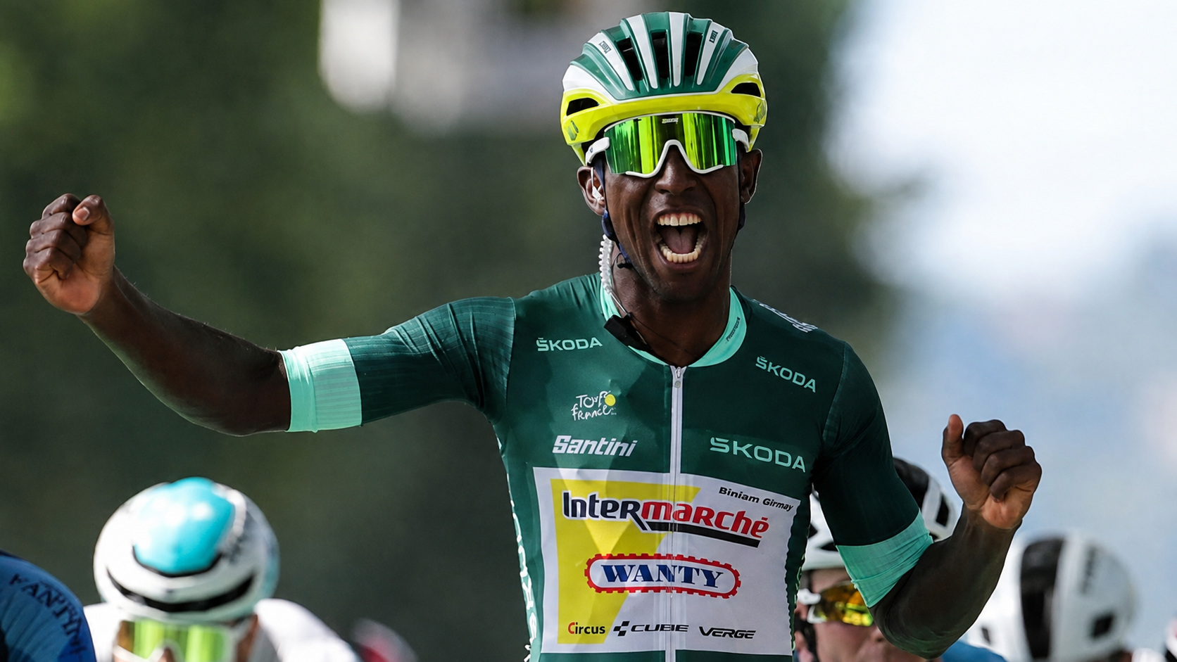 Eritrean road cyclist Biniam Girmay