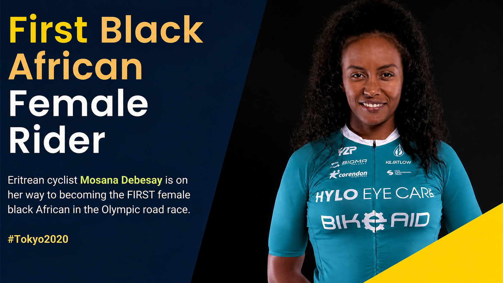 Eritrean cyclist Mosana Debesay